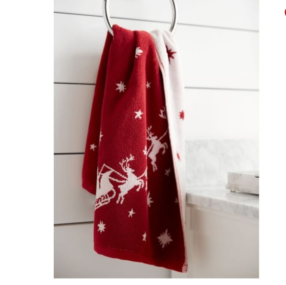 Pottery Barn Sleigh Bell Reversible Jacquard Towel Set - Picture 10 of 11